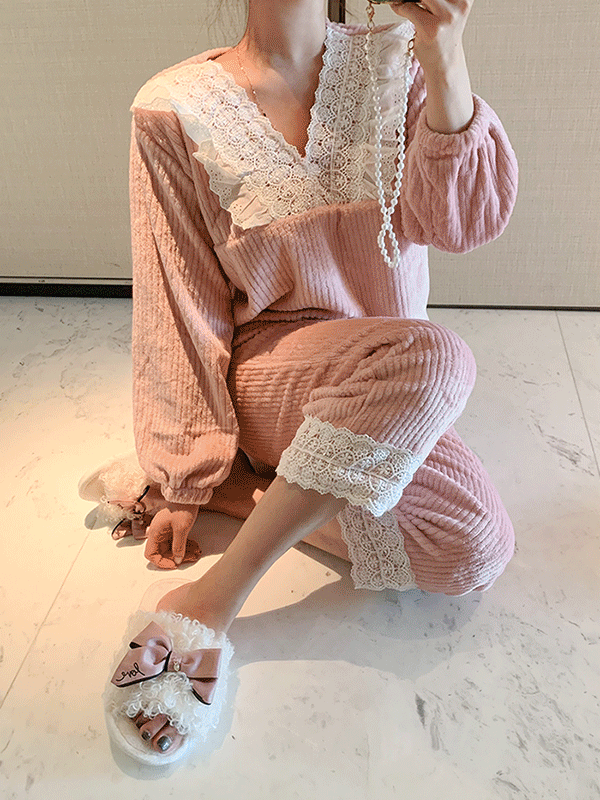 Ruffle pastel pajama